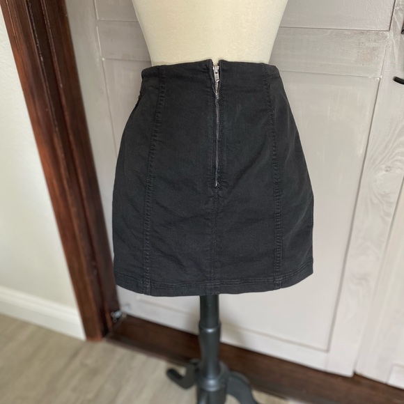 Free People Black Denim Skirt - Picture 6 of 6